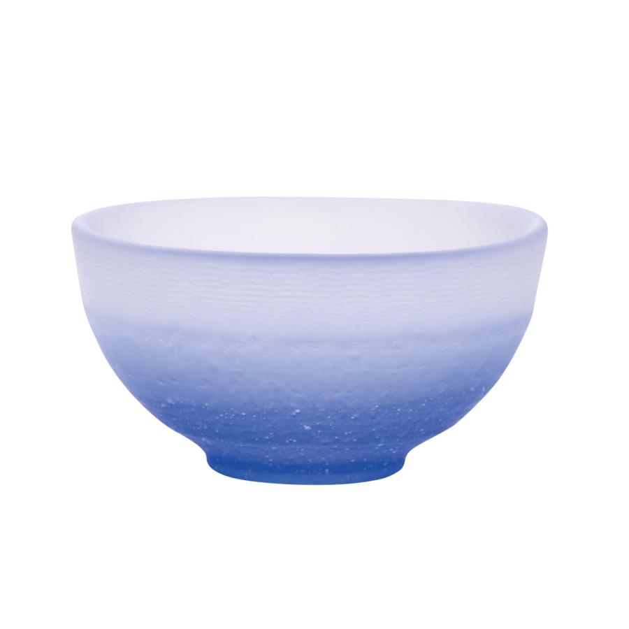 廣田硝子 吹雪 酒器 ブルー 手籠付き （ ガラス 日本製 徳利 2合 300ml