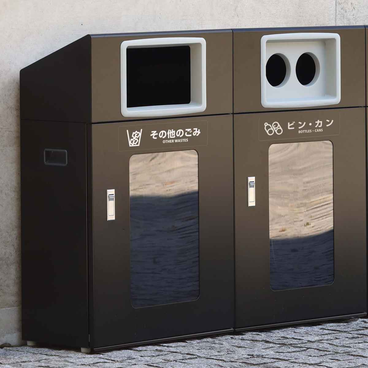 ゴミ箱 リサイクルボックスNTOS-50 70L 窓あり 屋外用 （ 法人限定
