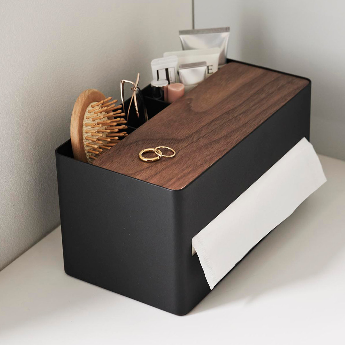 特典付き 山崎実業 RIN 厚型対応ティッシュケース＆リモコンスタンド リン （ 4903208104142 リンシリーズ ティッシュケース ティッシュペーパー ） | RIN（山崎実業） | 12