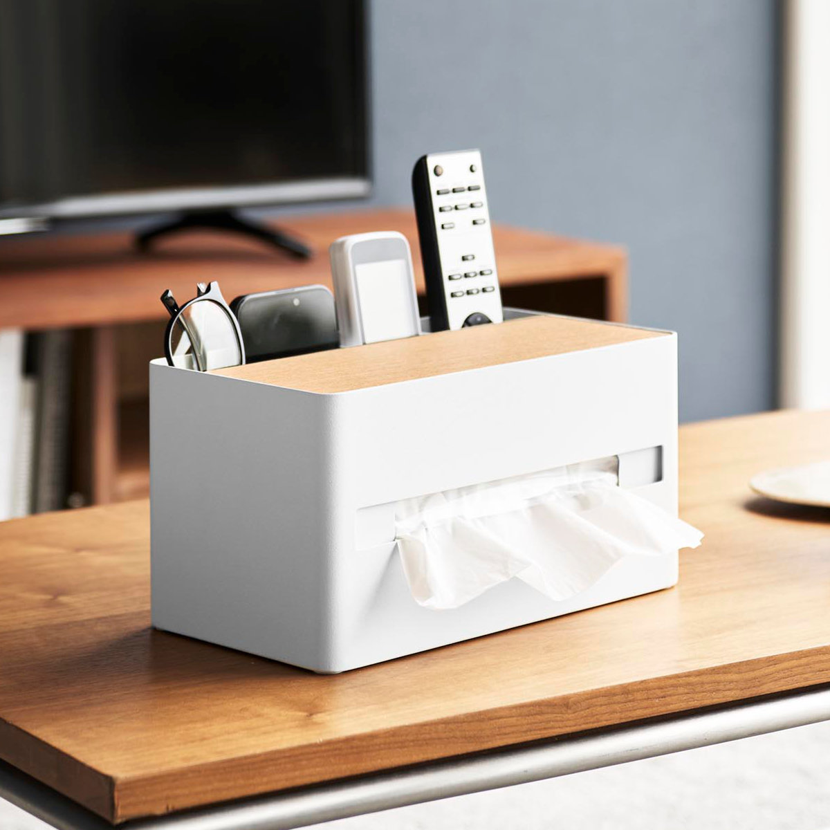 特典付き 山崎実業 RIN 厚型対応ティッシュケース＆リモコンスタンド リン （ 4903208104142 リンシリーズ ティッシュケース ティッシュペーパー ） | RIN（山崎実業） | 14
