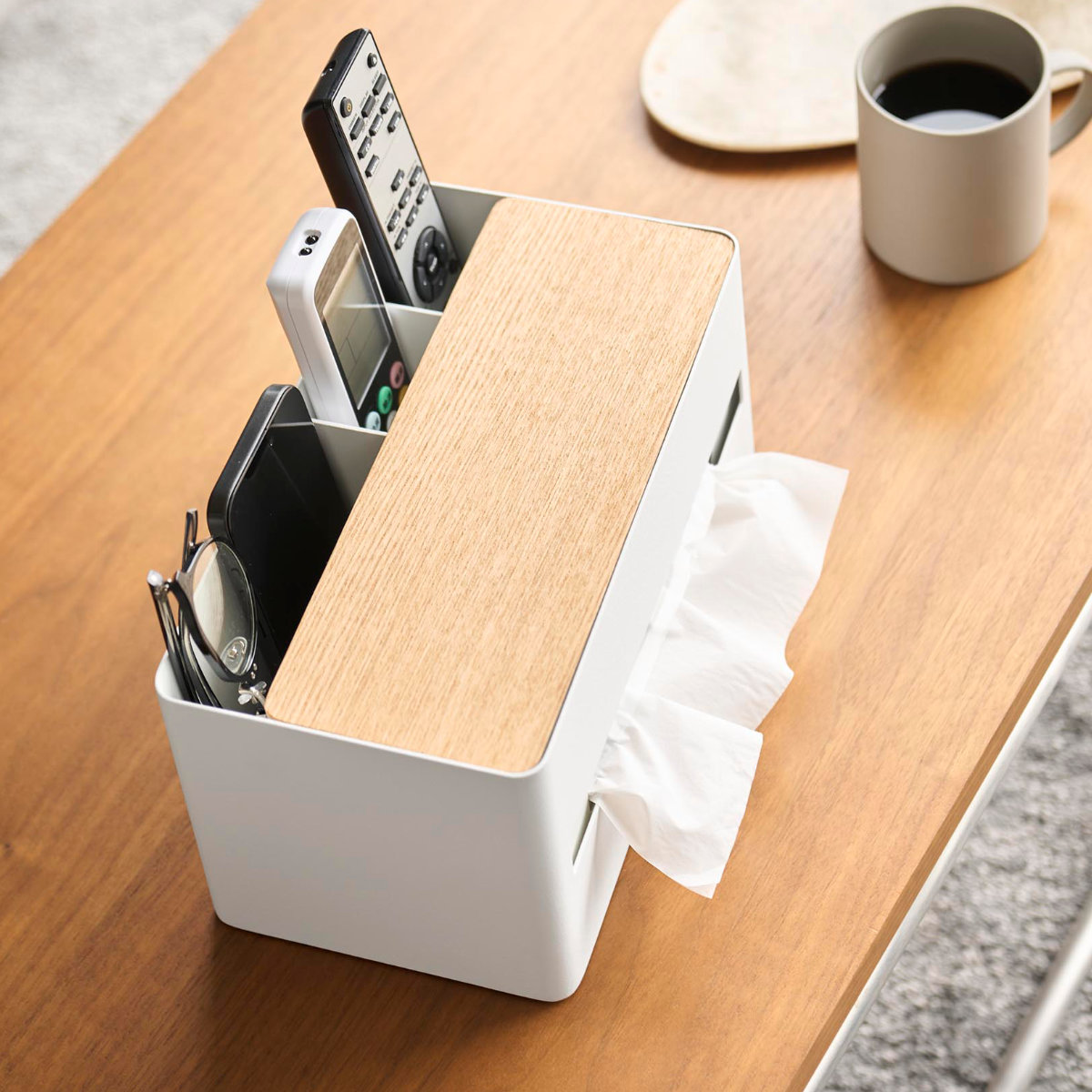 特典付き 山崎実業 RIN 厚型対応ティッシュケース＆リモコンスタンド リン （ 4903208104142 リンシリーズ ティッシュケース ティッシュペーパー ） | RIN（山崎実業） | 17