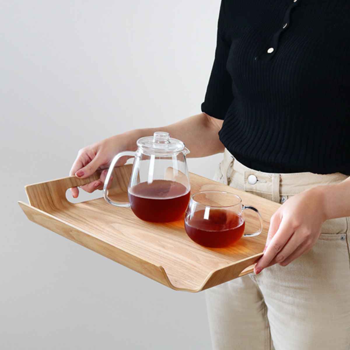 KINTO（キントー） ノンスリップ フレームハンドルトレイ 445x335mm