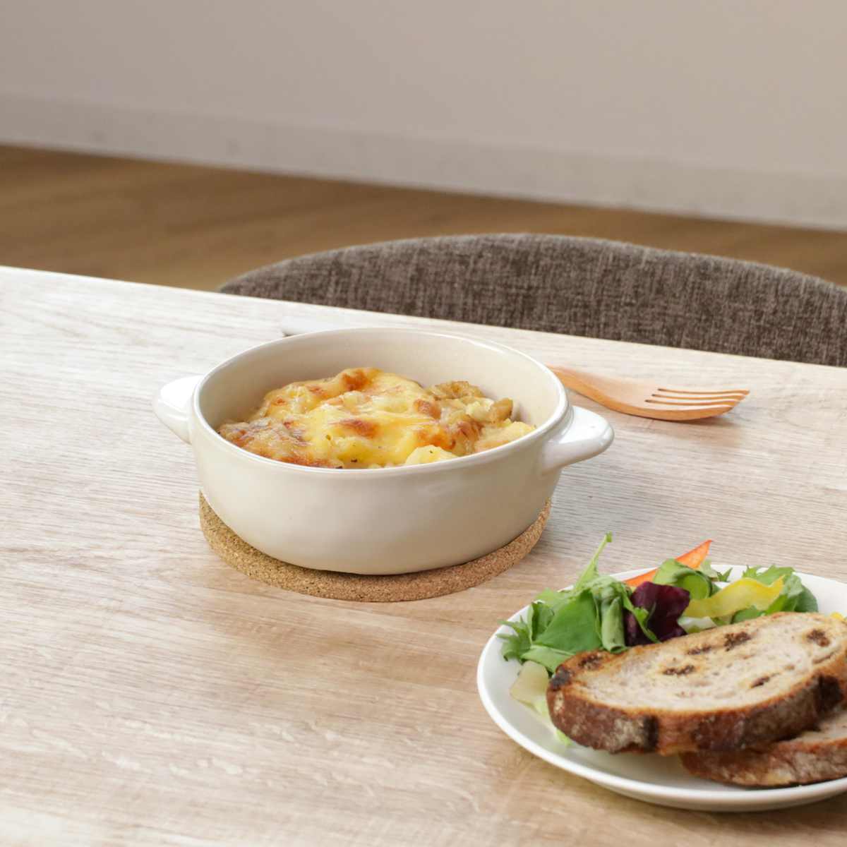 KINTO（キントー） ほっくり マル グラタン皿 （ 14cm ストーンウェア