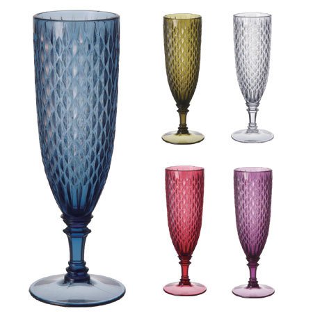 シャンパングラス ロゼット ROSETTE 160ml グリーン （ 割れにくい