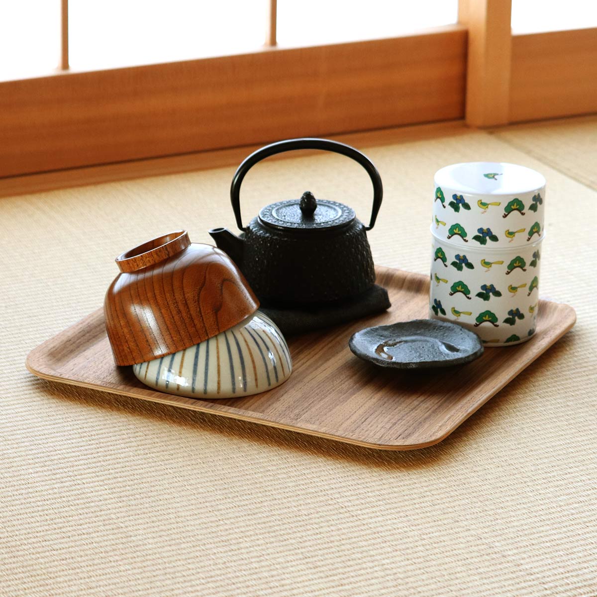 KINTO（キントー） ノンスリップトレイ 320x320mm チーク （ トレー