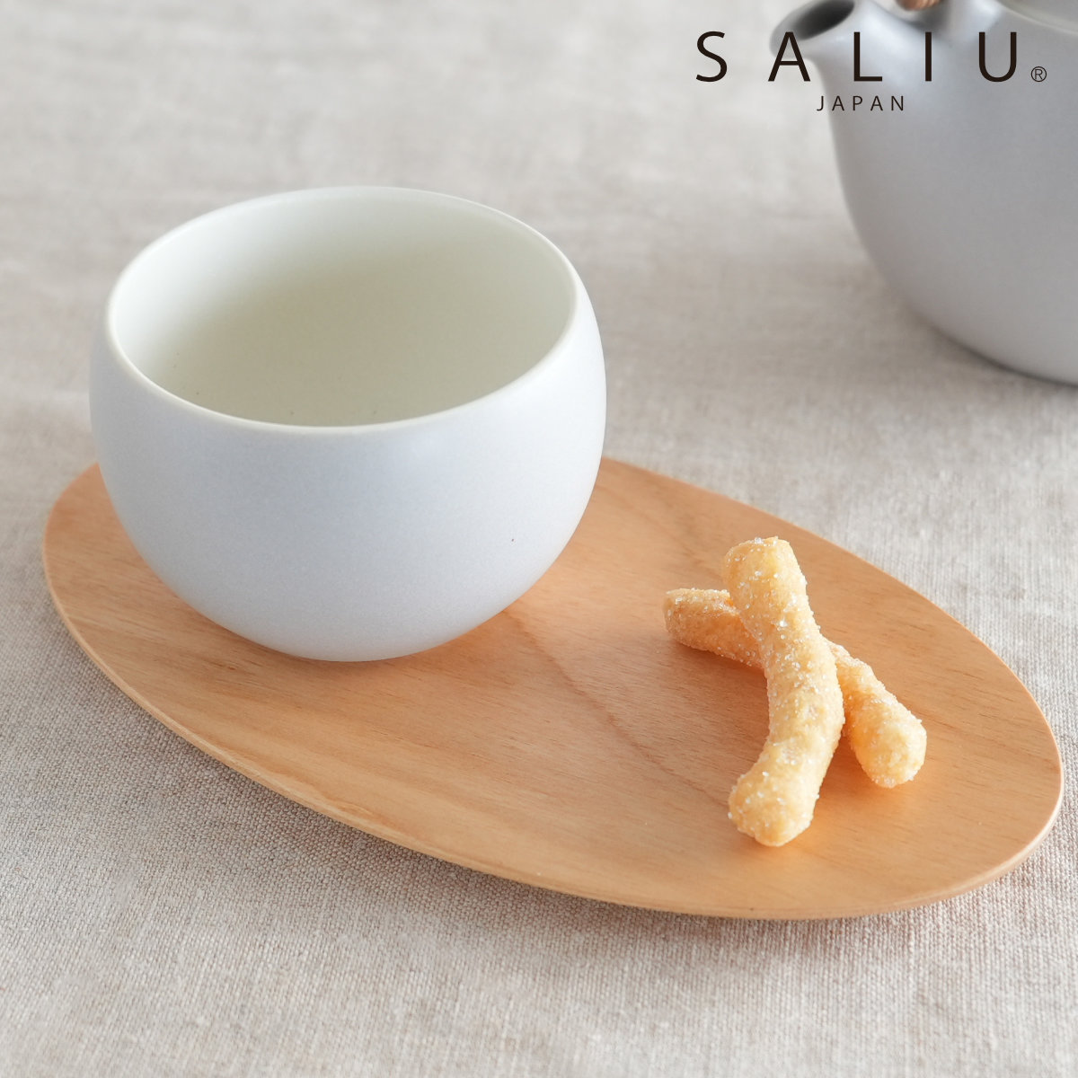 SALIU（サリュウ） キッチントレー 山桜 茶敷 楕円 （ トレー トレイ