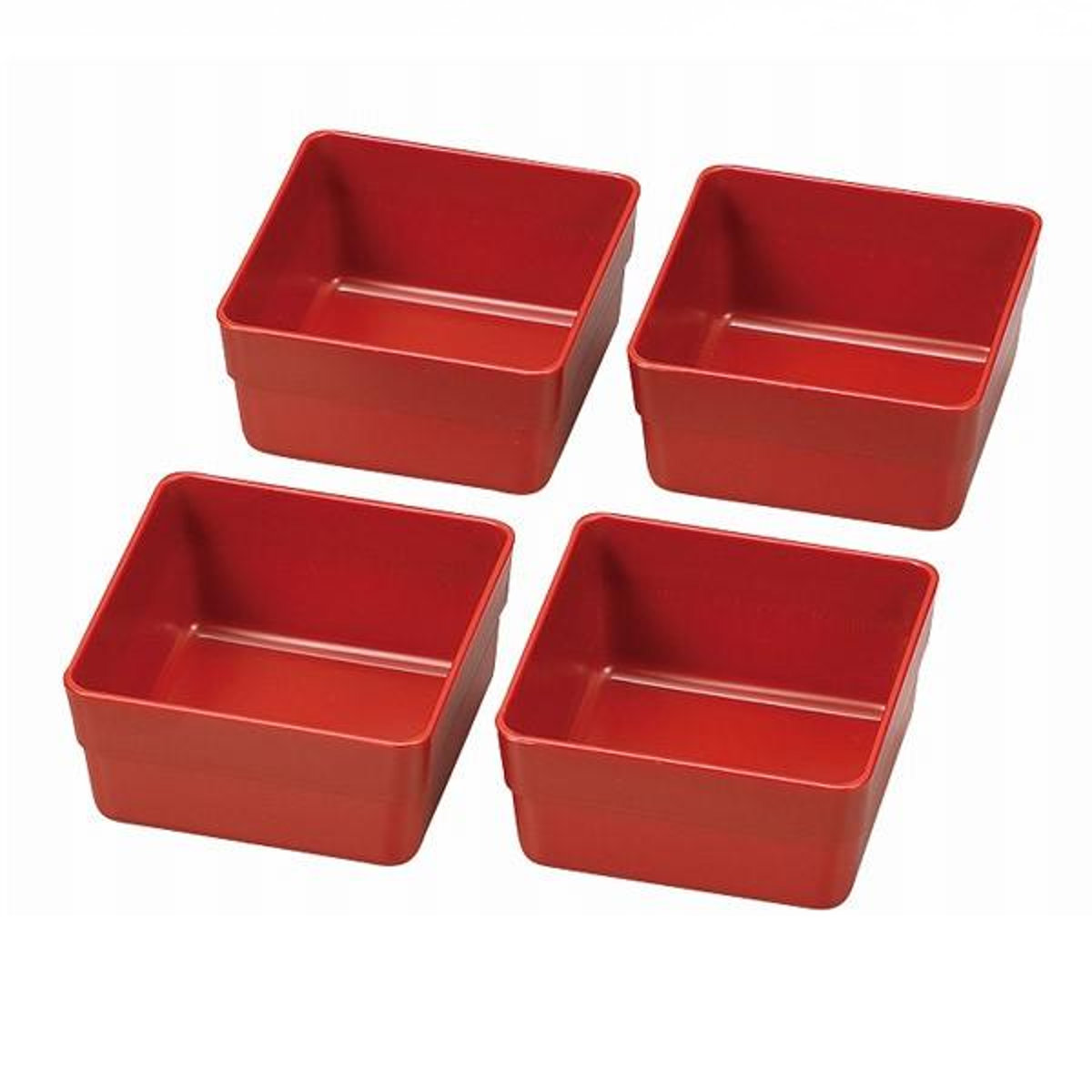 HAKOYA お弁当カップ HAKOYA 15.0重箱用仕切り小鉢 4個セット 赤