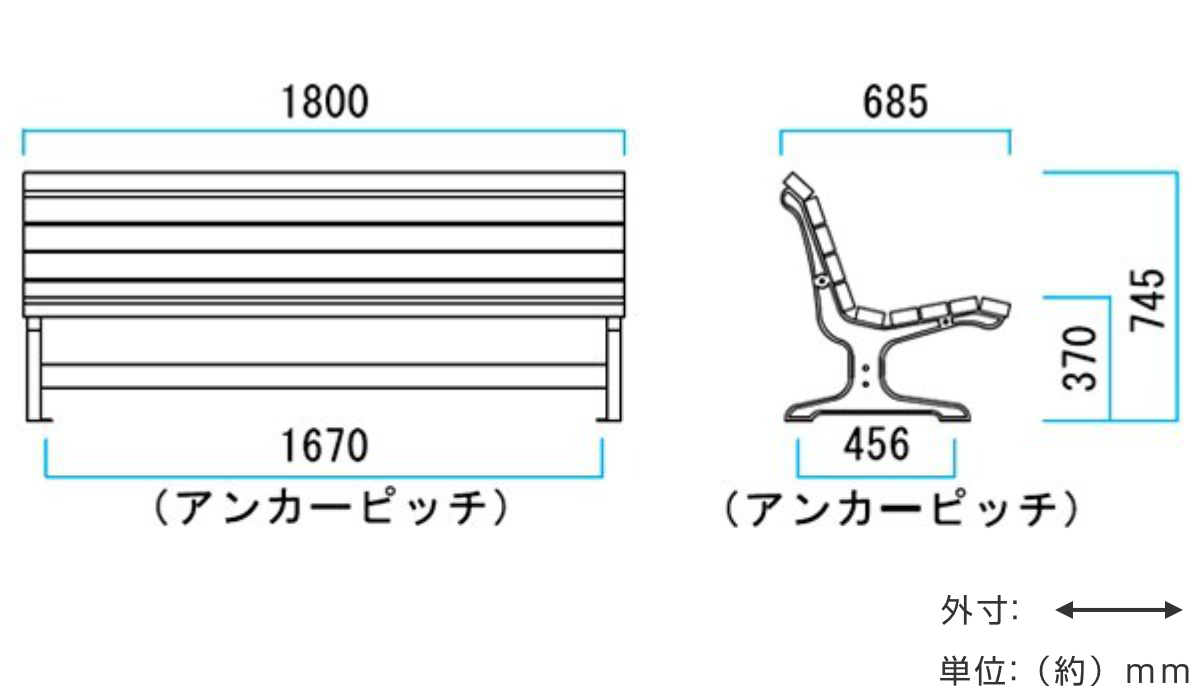 ミヅシマ工業 業務用 屋内用木製ベンチ 肘なし 180cm 3〜4人掛け