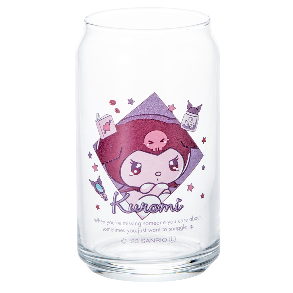 サンアート グラス 360ml 缶型グラス 甘えんぼナミダ （ ガラス コップ