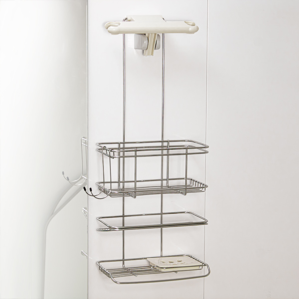 ステンレスシャワーラック 3段 角型タイプ 浴室収納 ステンレス お風呂