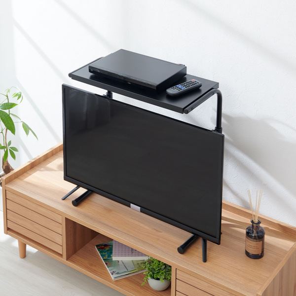 テレビ上ラックミニ 伸縮タイプ （ 収納棚 ） : リビングート ヤフー店