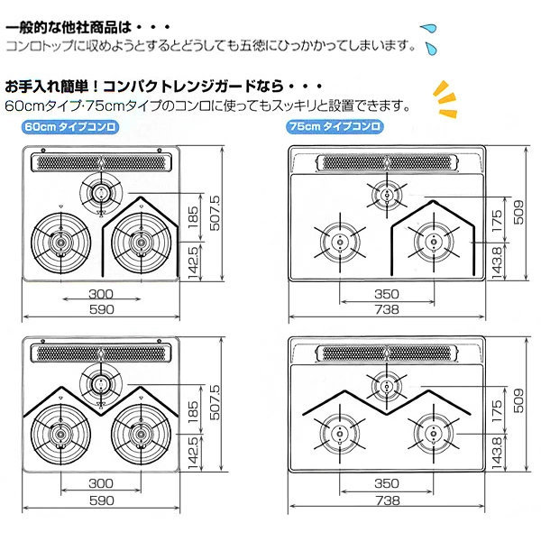 レンジガード お手入れ簡単！ コンパクトレンジガード ベラスコート Belca （ 油はね防止 油はねガード コンロ ガスコンロ キッチン IH 汚れ 防止 ） :4964806020319:リビングート ヤフー店 - 通販 - Yahoo!ショッピング