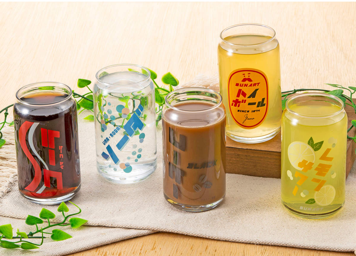 サンアート グラス 360ml 缶型グラス （ ガラス 日本製 コップ