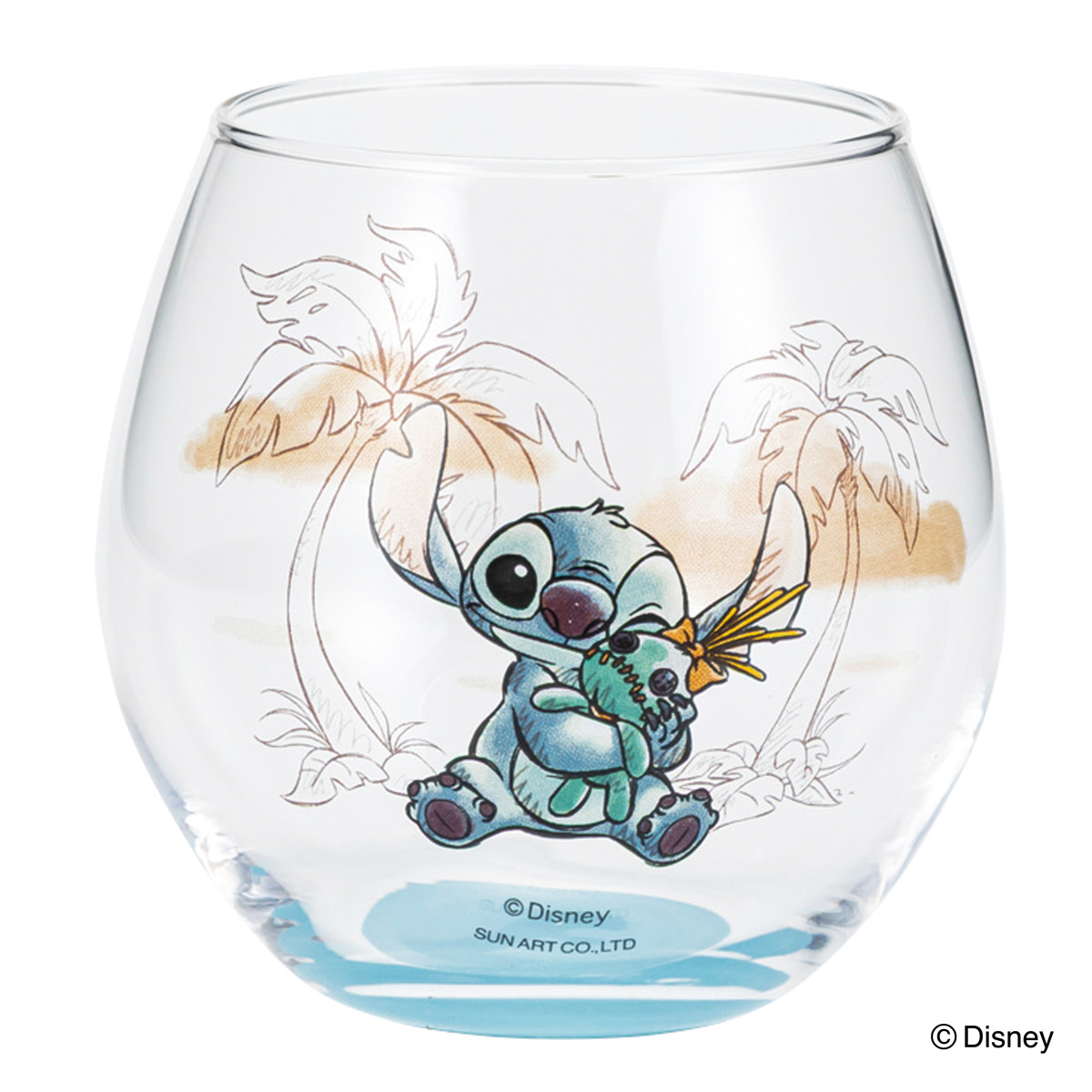 サンアート グラス 330ml 丸グラス スティッチ＆スクランプ （ ガラス