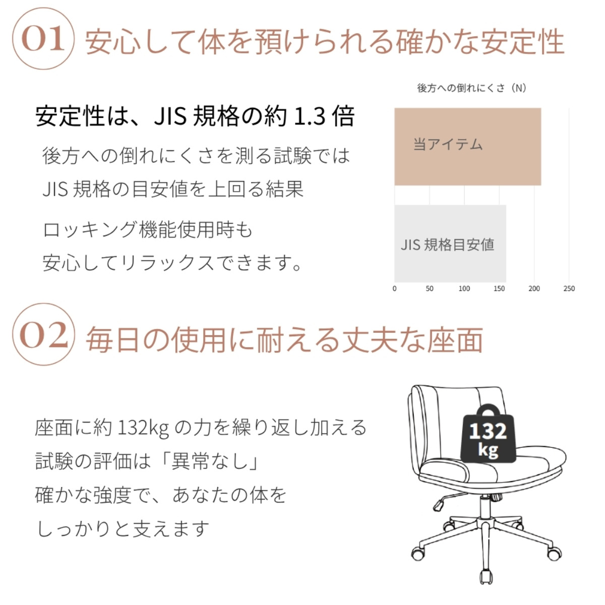オフィスチェア あぐらがかける 座面幅61cm OURLY あぐらチェア （ ワークチェア パソコンチェア 座面 広い ロッキング機能 高さ調節 回転 ゲーミングチェア ）_21