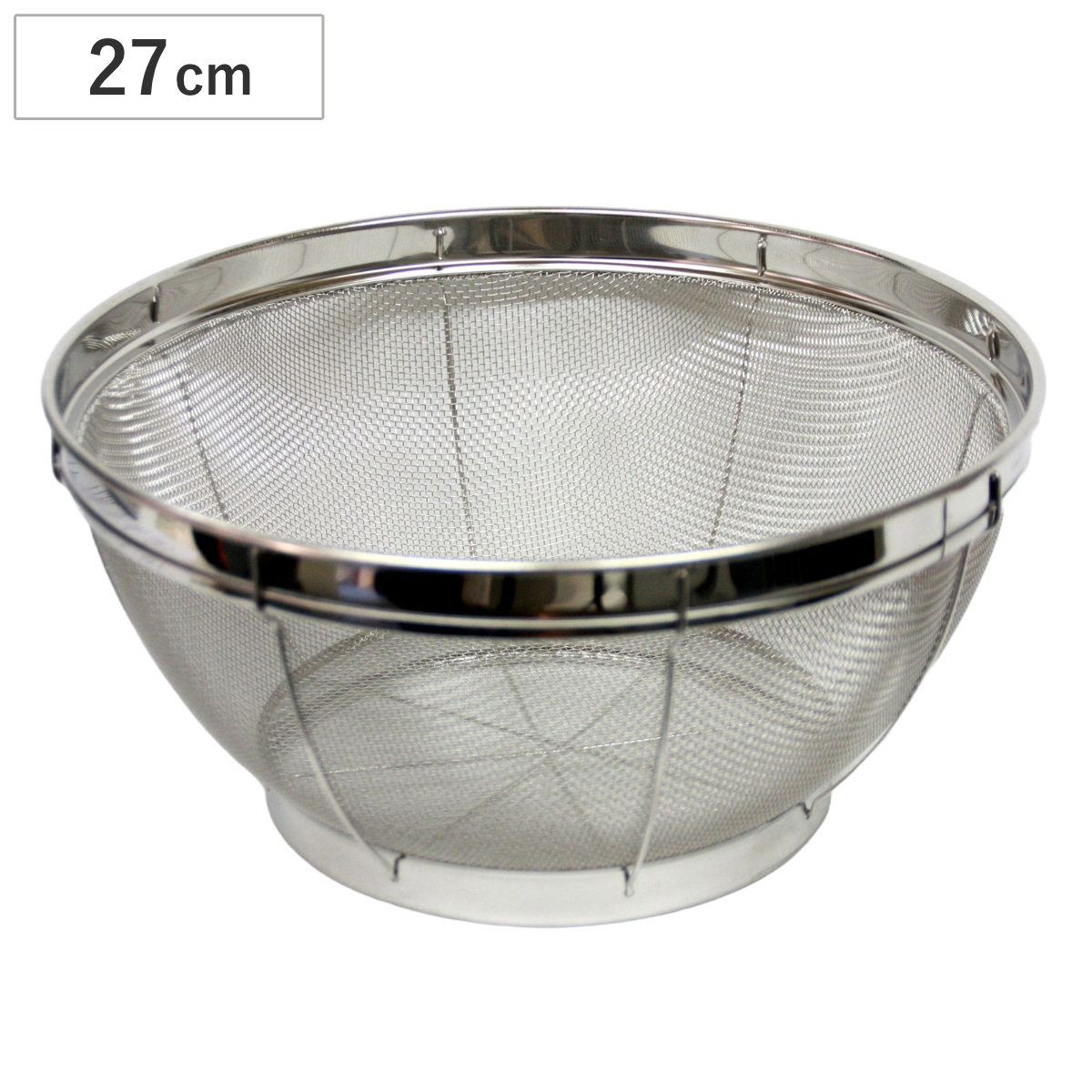 ざる 33cm ステンレス製 日本製 （ ザル ステンレスザル 丸型 メッシュ