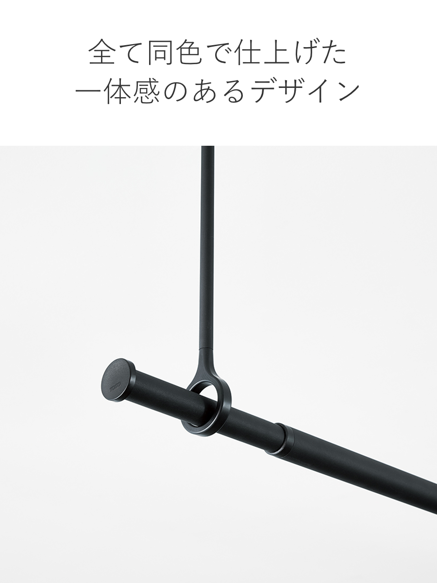 室内物干し ランドリーバー TOSO LB1セット Mサイズ 高さ60cm （ 室内物干しセット 物干し竿 吊り下げ物干し 吊り下げ 物干し ポール 竿 室内干し ）の画像