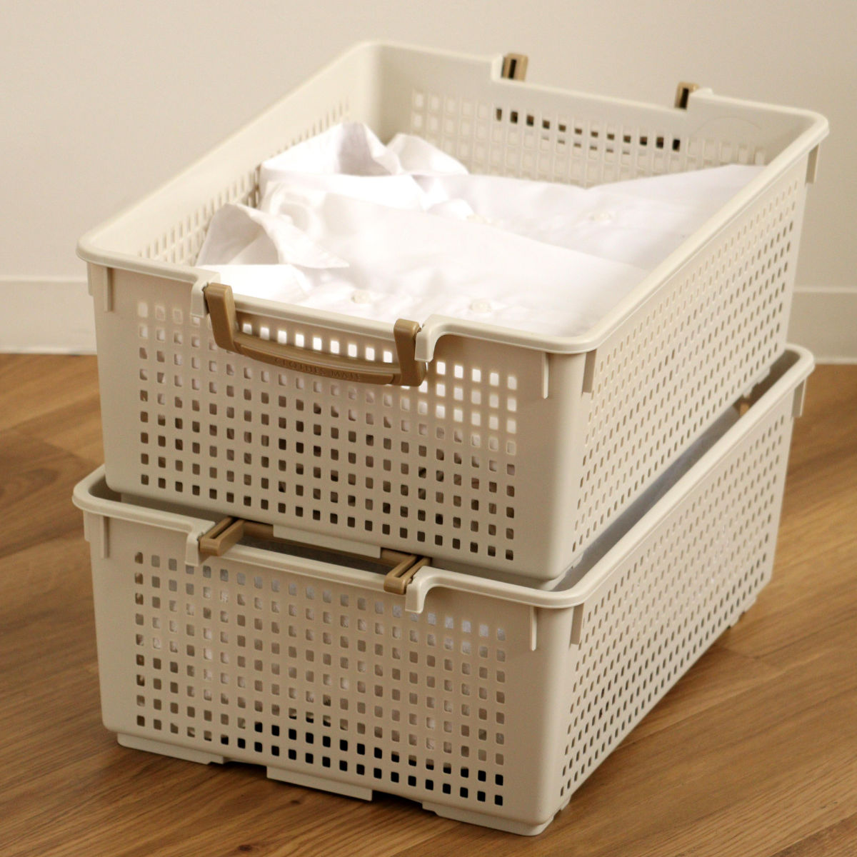 伊勢藤 収納バスケット 衣類収納ケース フリーバスケット LLサイズ