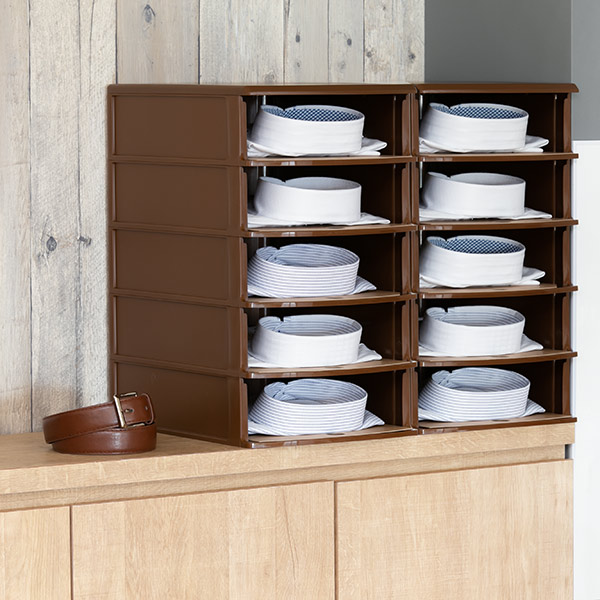 伊勢藤 衣類収納 Yシャツケース 5枚収納 （ 収納 Yシャツ 便利グッズ