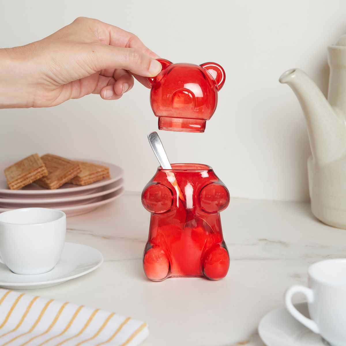 アントレックス 調味料入れ balvi シュガーポット グミベア （ ガラス