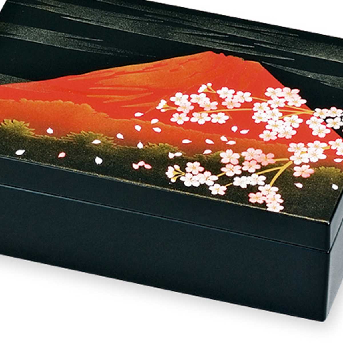 アクセサリーBOX 富士さくら 山中塗 和風 小物入れ （ 和柄 コンパクト