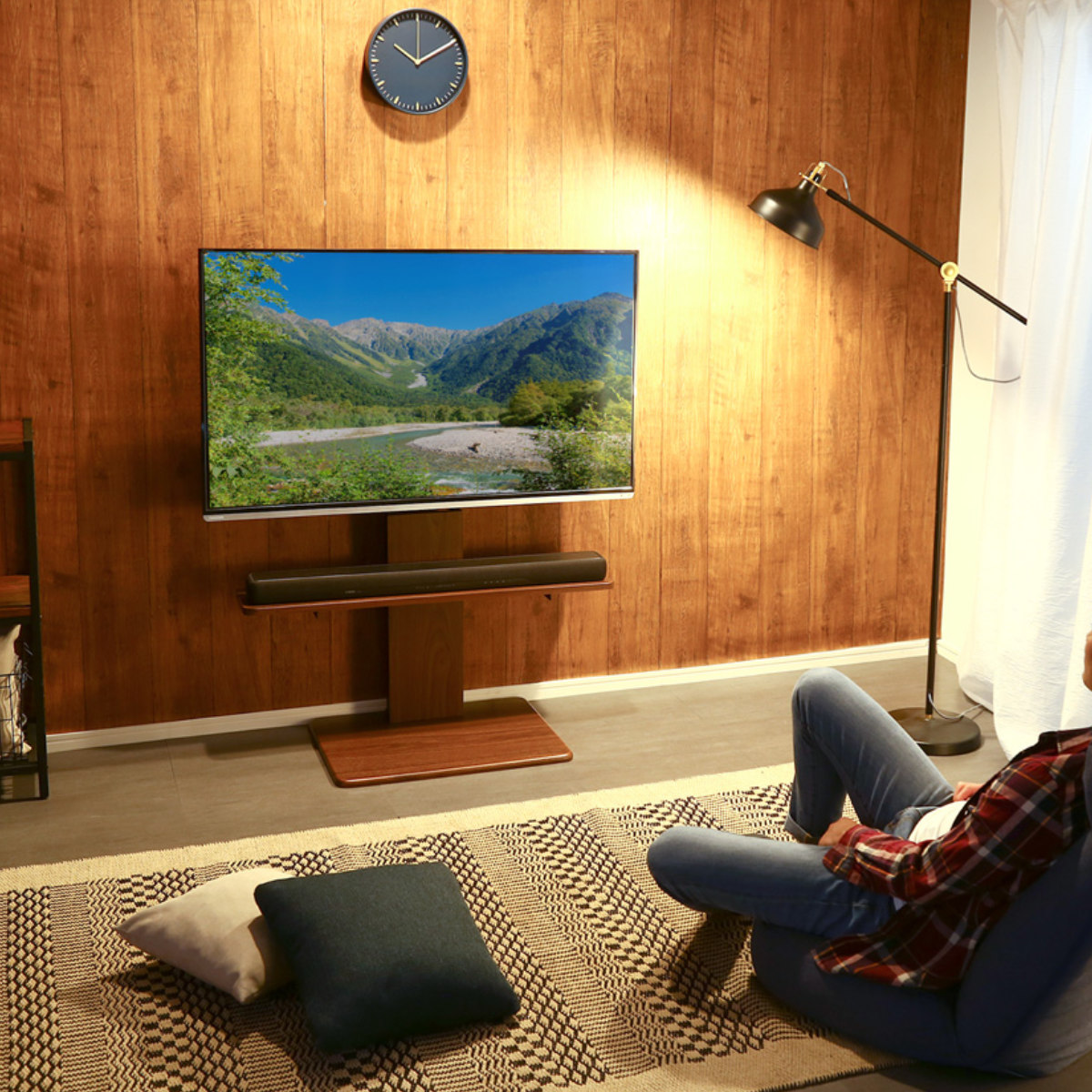 ※お値下中 TVスタンド 55インチ対応 テレビスタンド ナチュラル ホームテイスト（HOME taste） テレビスタンド 55インチ対応 ロー