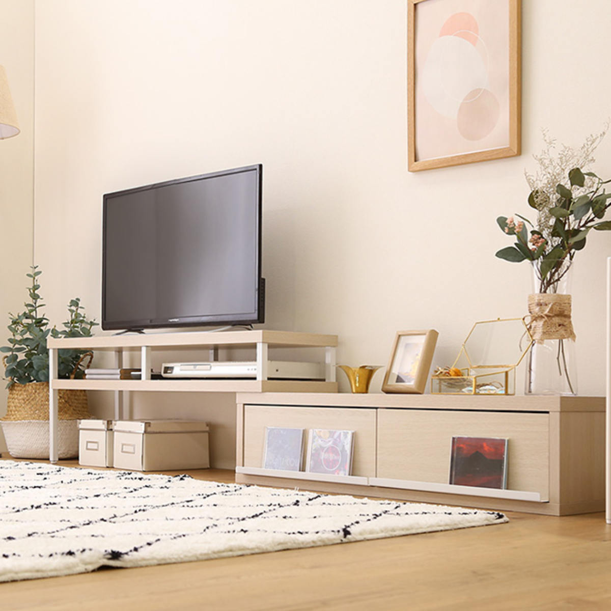 ホームテイスト（HOME taste） テレビ台 幅100.5〜193.5cm 伸縮 完成品