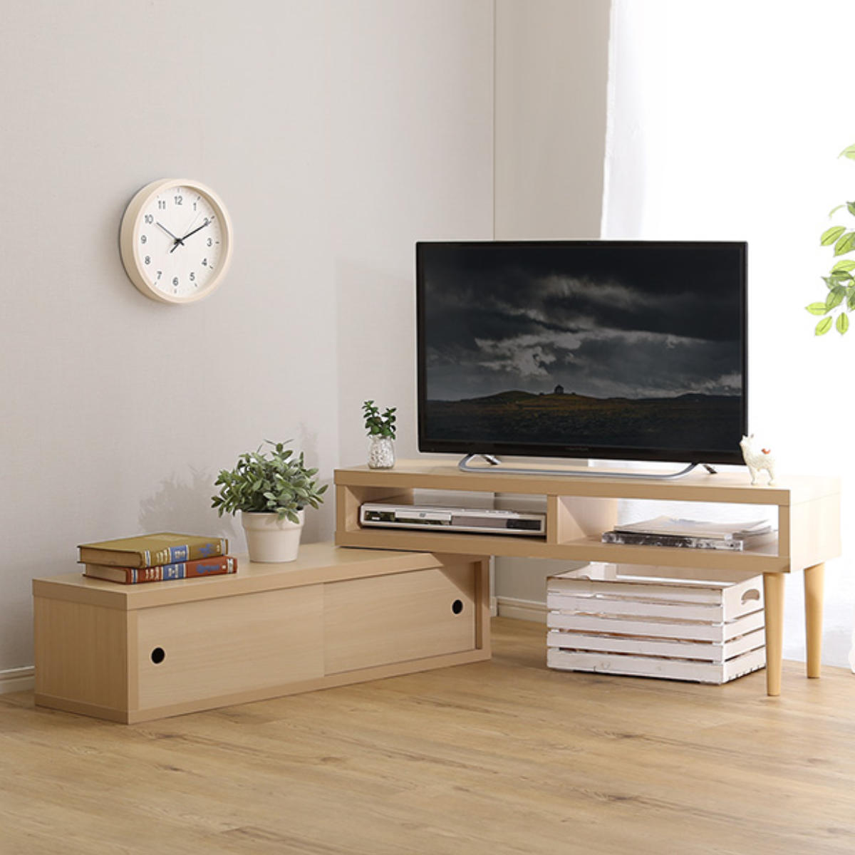 （お値下げ交渉可能⭐︎）テレビ台　木製 ホームテイスト（HOME taste） テレビ台 幅100〜186cm 伸縮 木目調