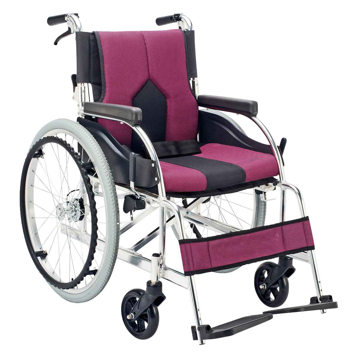 マキテック アルミ製車いす カラーズ 自走式背折れ型 非課税 （ 車いす