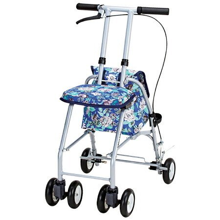シルバーカー おでかけウォーク パート2 青花柄 軽量 コンパクト