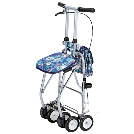 シルバーカー おでかけウォーク パート2 青花柄 軽量 コンパクト