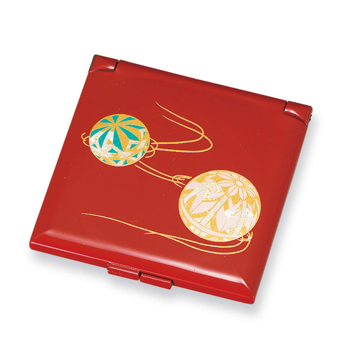 コンパクトミラー 角コンパクトミラー 山中塗 和風 （ ミラー 手鏡