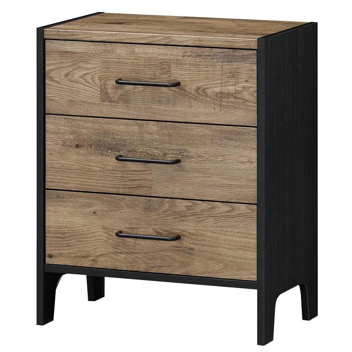 白井産業 チェスト 幅58.1cm 3段 タンス 簡単組立 アメリカン