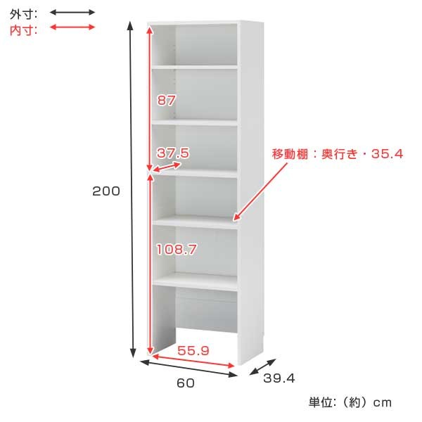 白井産業 壁面収納 フリーラック ポルターレクローク 幅60cm