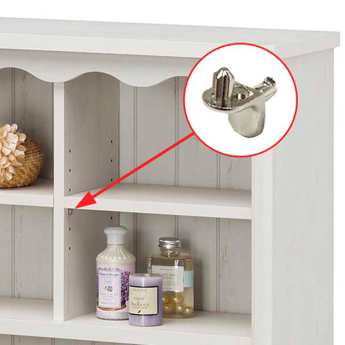 白井産業 オープンラック 幅74.4cm 3段 モンシェリーヌ 白家具 木製