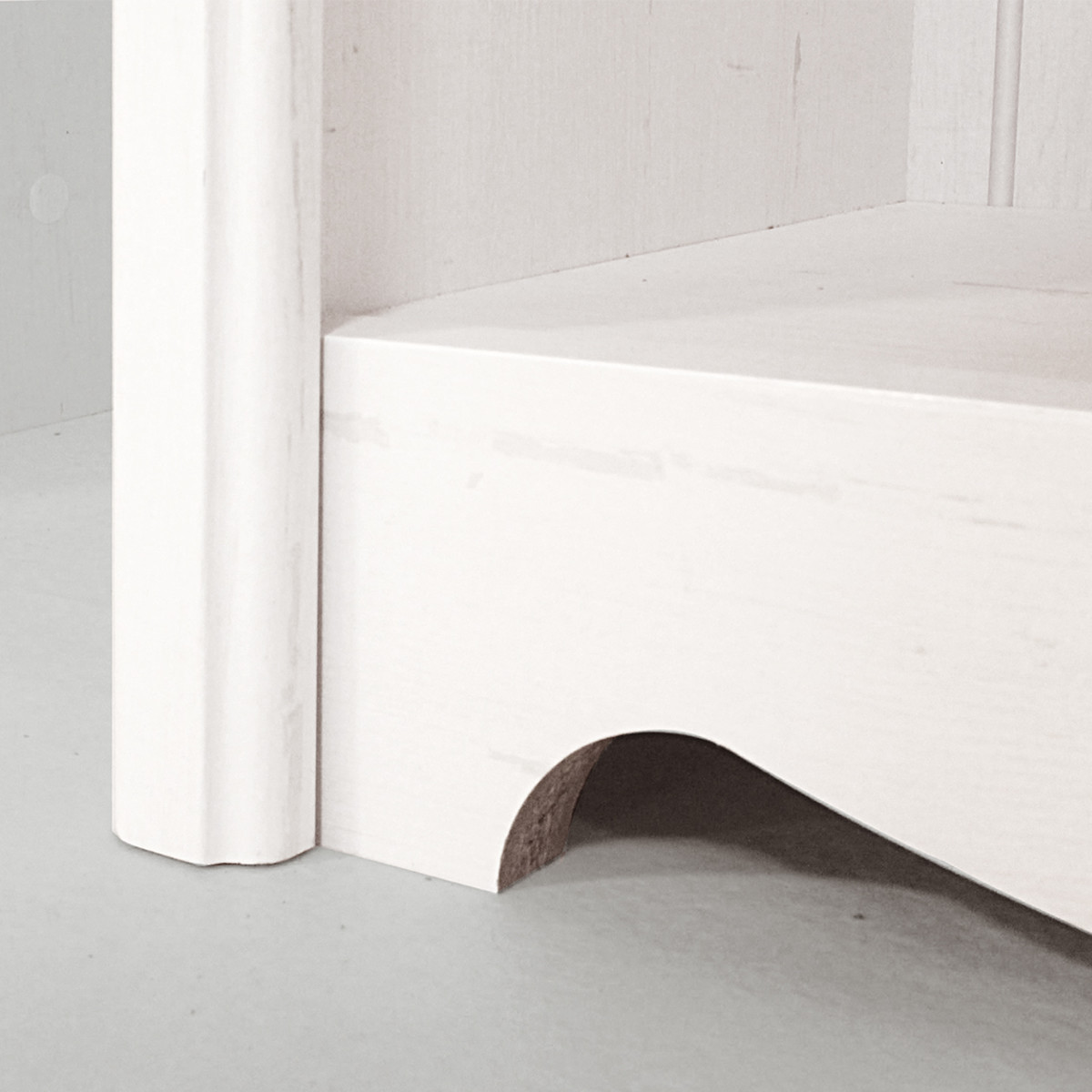 白井産業 オープンラック 幅111.9cm 3段 モンシェリーヌ 白家具 木製