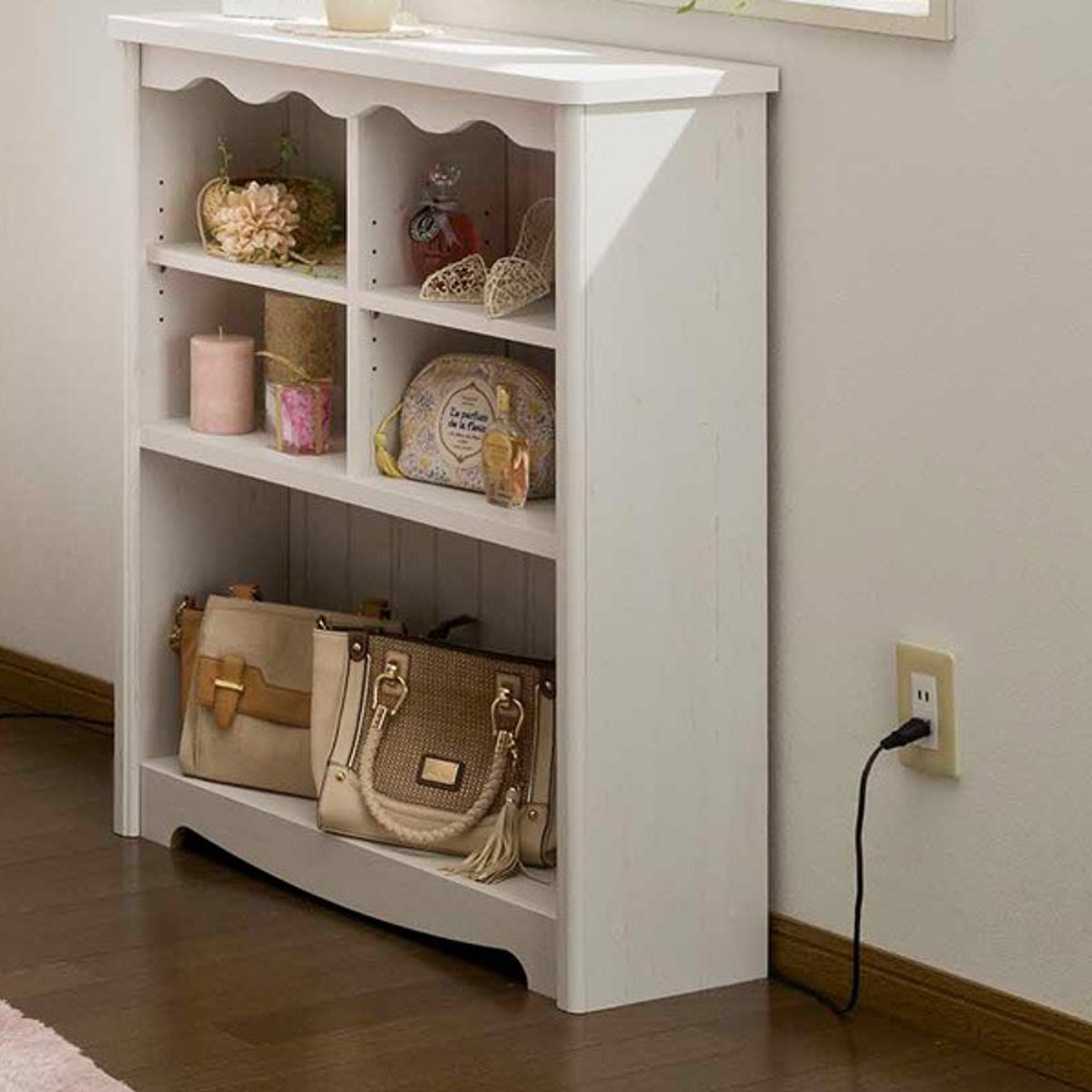 白井産業✿モンシェリーヌ　オープンラック✿② 白井産業 オープンラック 幅43.3cm 5段 モンシェリーヌ 白家具 木製