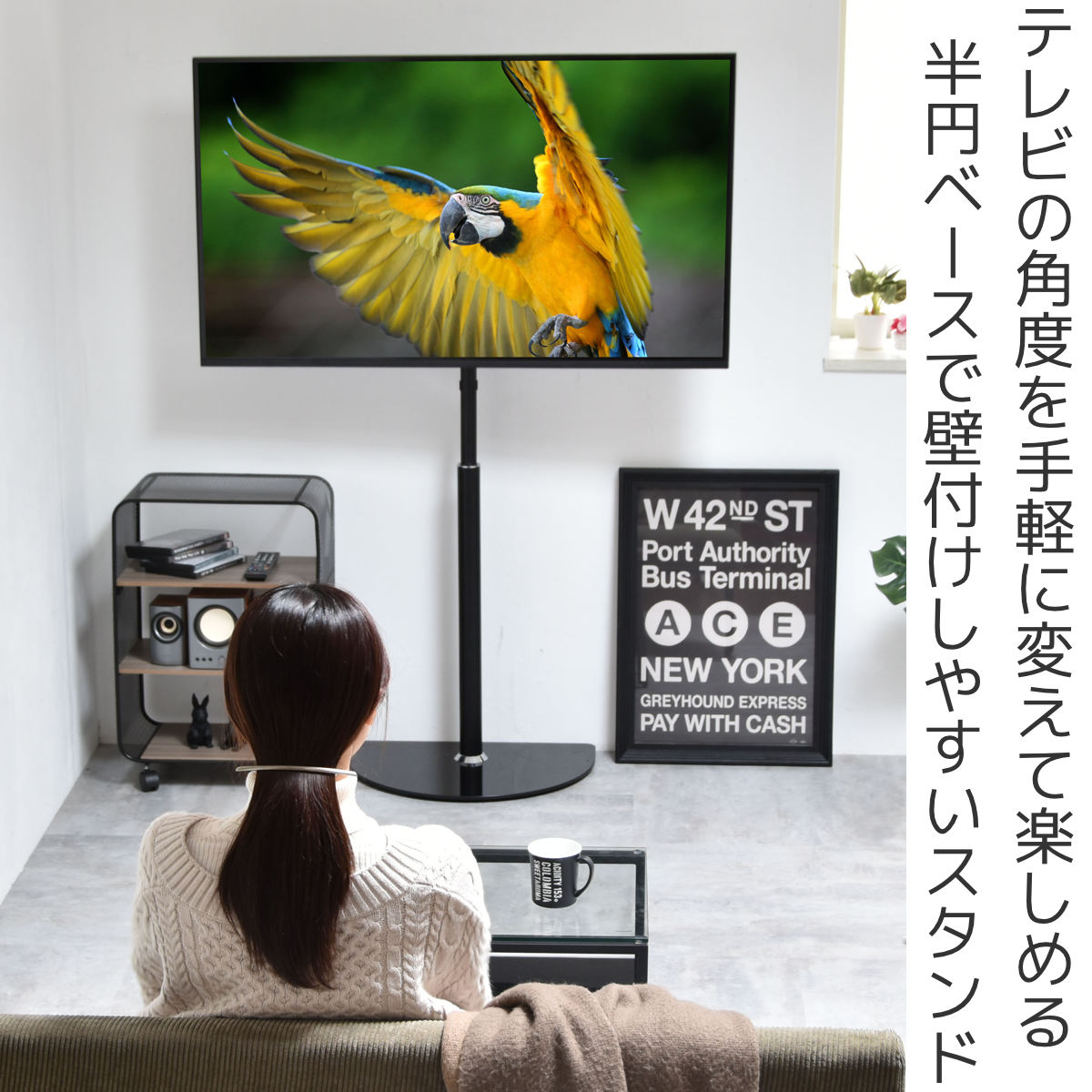 43インチテレビサイズ（家具、インテリア用品）（テレビ台種類：テレビ 