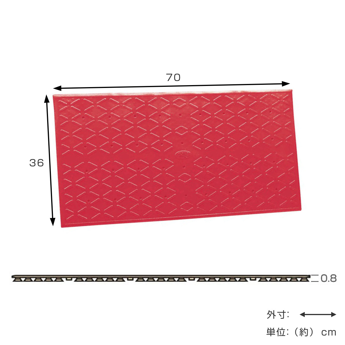 赤い滑り止めお風呂マット アロン化成 浴槽用 すべり止めマット Mサイズ レッド （ 浴槽マット