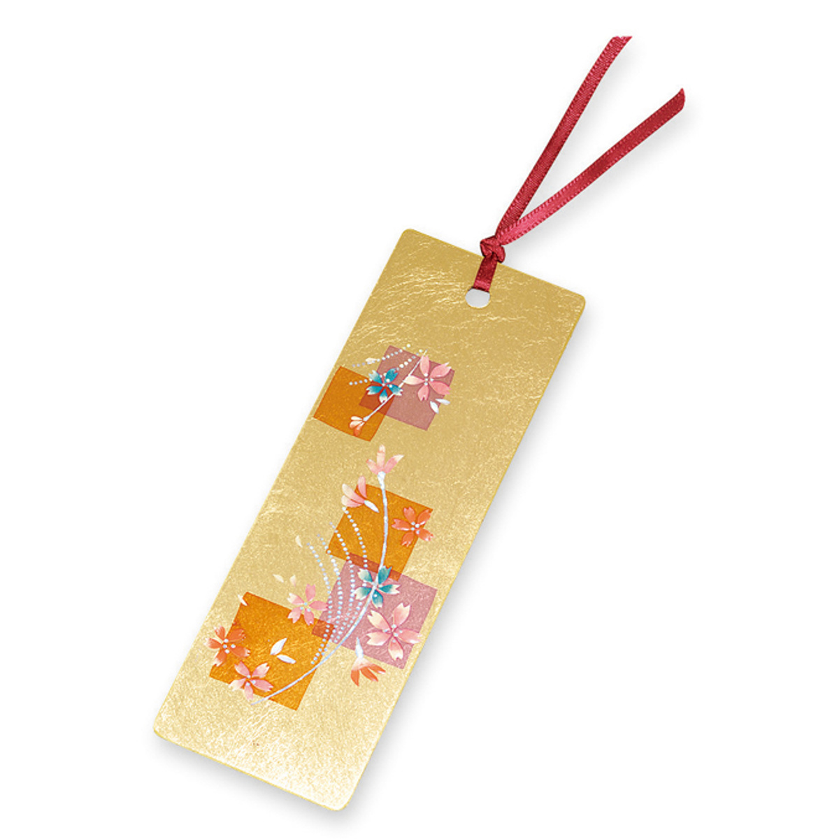 ミタニ しおり 蒔絵しおり 箔工芸 和 日本 （ 栞 ブックマーカー 金箔