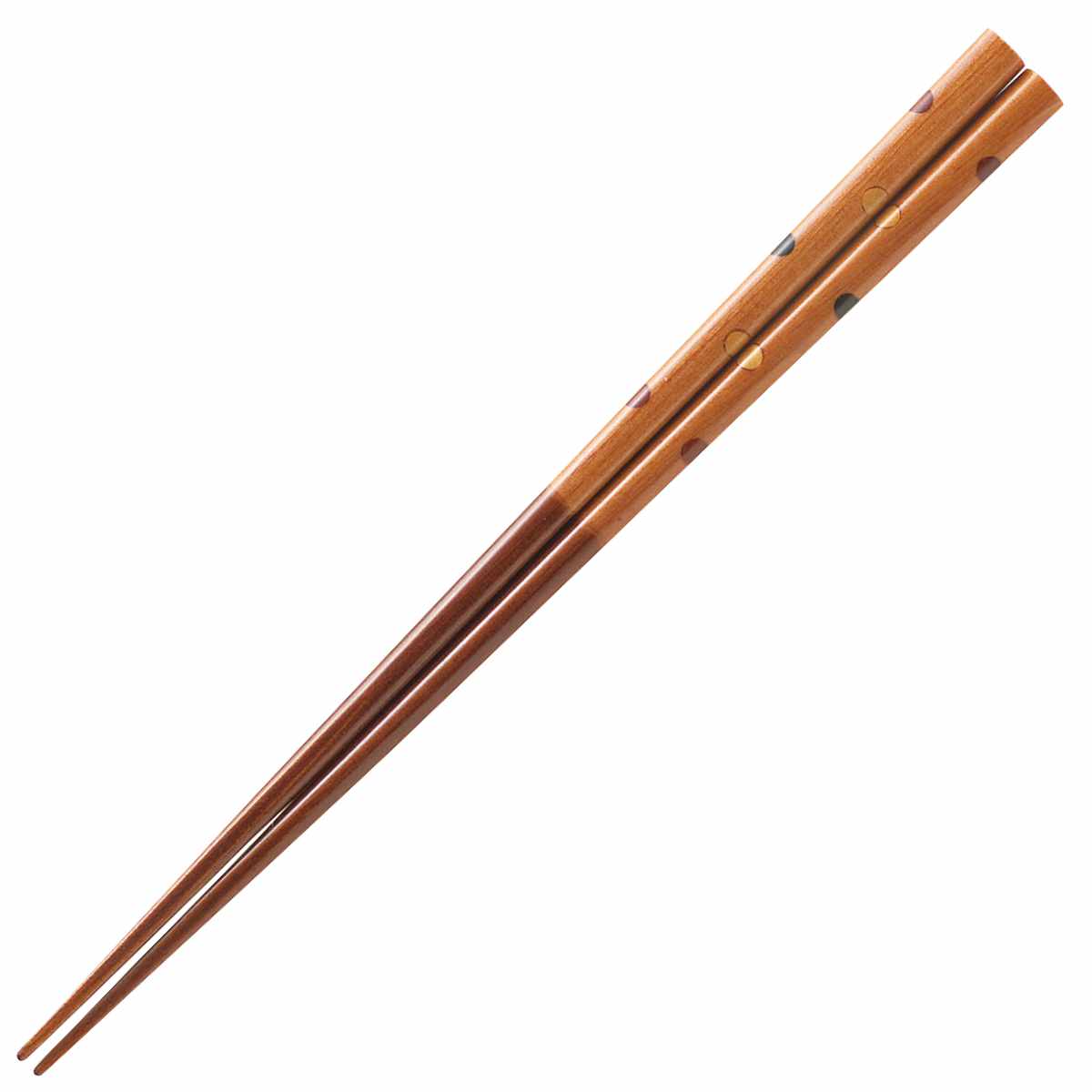 お箸　木製 箸 20.5cm 23cm 水玉 市松 組木箸 木製 （ お箸 はし おはし ハシ