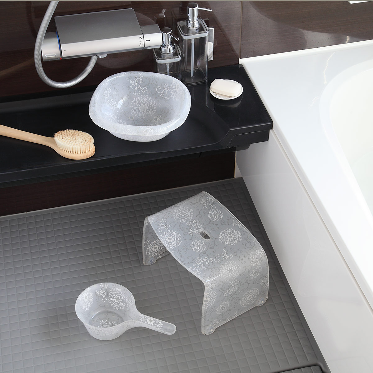 風呂椅子 フィルロシュシュ アクリル 20cm （ 風呂イス 風呂いす バス