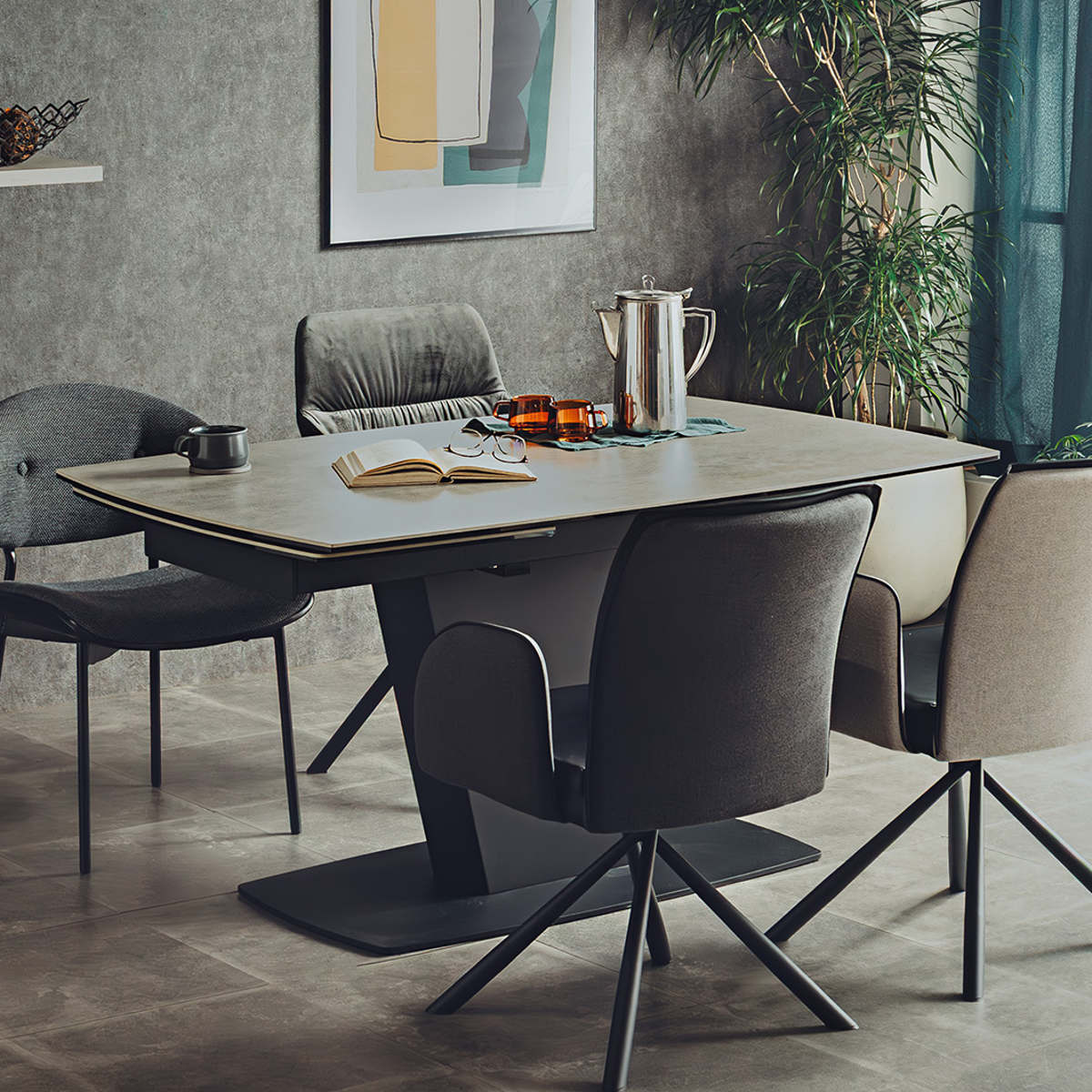 東馬（Tohma） ダイニングテーブル 幅140〜180cm 伸長式 シウバ 幅広