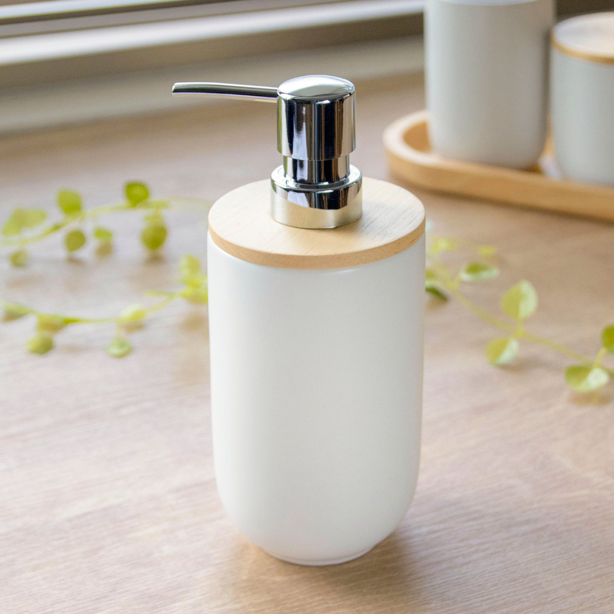 ソープディスペンサー 220ml SALUS ナチュラル （ セイラス