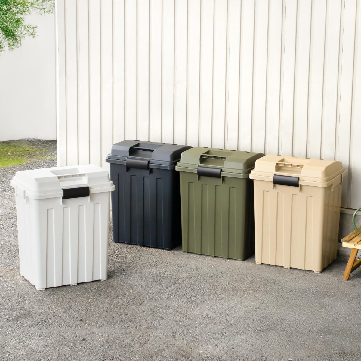 TONBO（新輝合成） ゴミ箱 70L 屋外兼用 同色4個セット 連結ハンドル