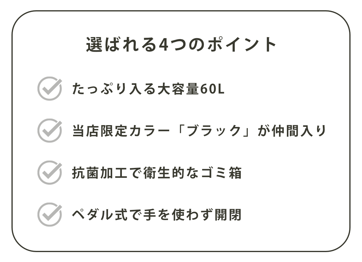ゴミ箱 60L ふた付き セパ 抗菌 分別 ス...の詳細画像3