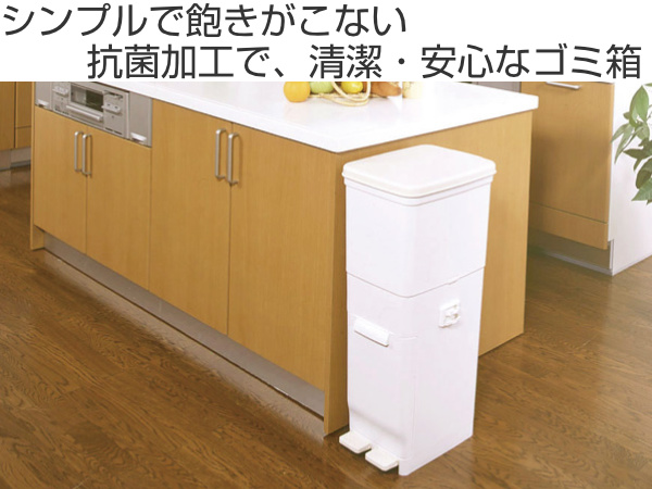 TONBO（新輝合成） ゴミ箱 46L 2段 ふた付き セパ 抗菌 分別 ツイン