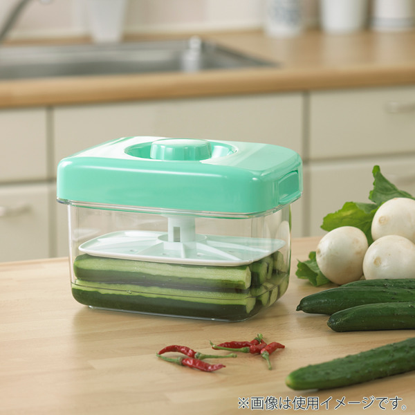 漬物容器 6L 角型 即席つけもの器 マミー 重石不要 （ 漬け物容器