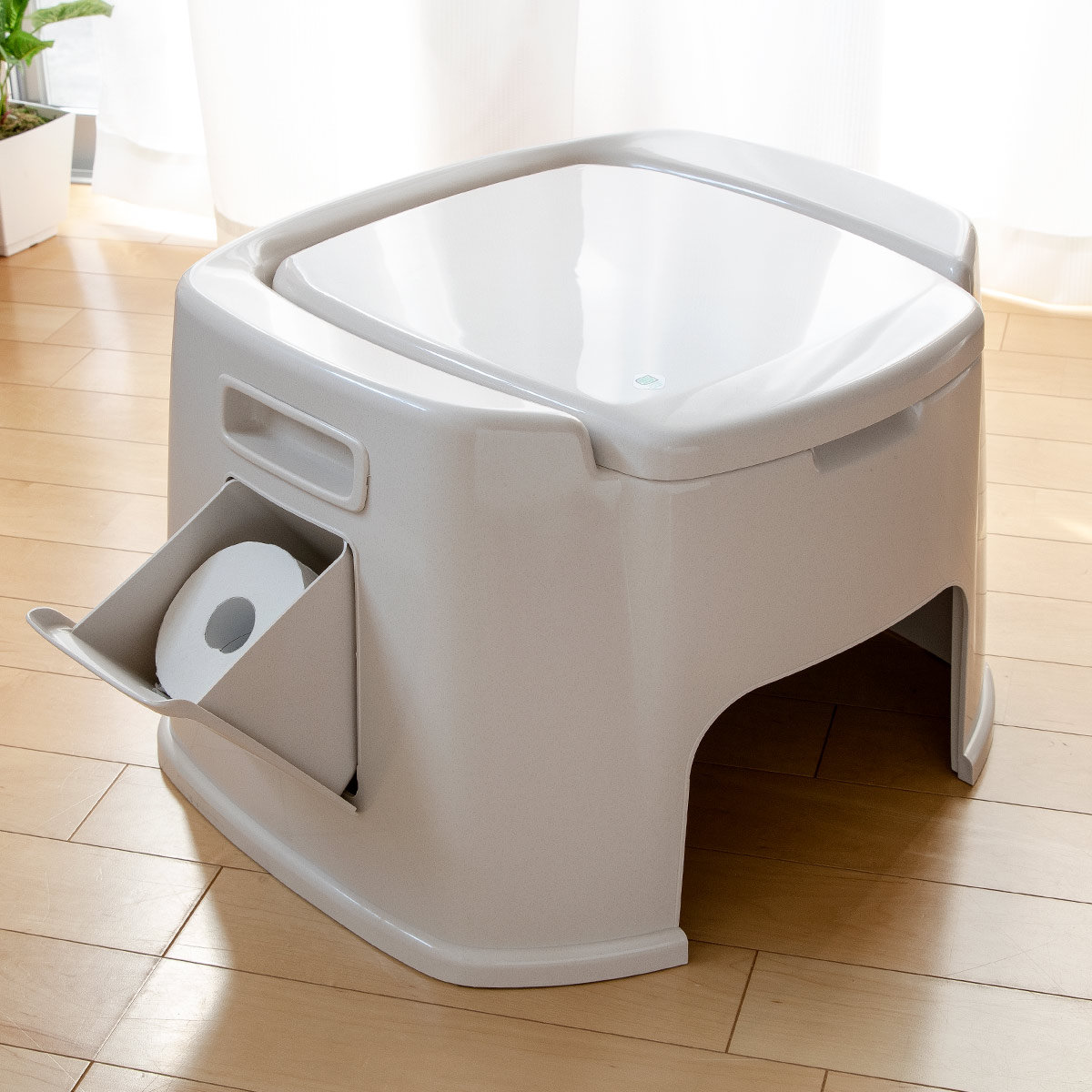 0409-093 TONBO(トンボ) ポータブルトイレデラックス型 TONBO（新輝合成） トンボ ポータブルトイレデラックス型 : くらし壱