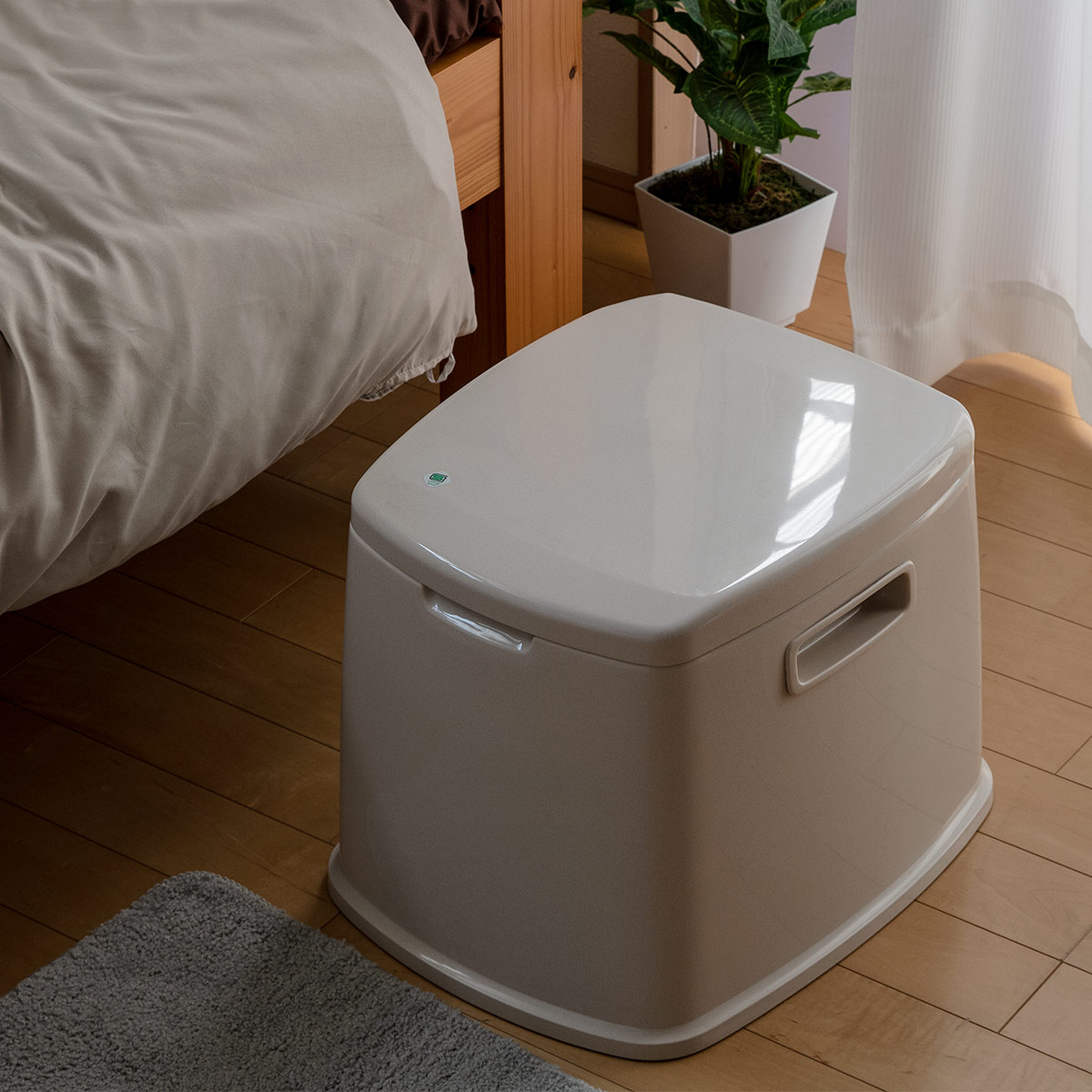 TONBO（新輝合成） ポータブルトイレ S型 コンパクト バケツ付き 介護